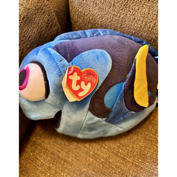 TY Sparkle Dory Pixar Finding Nemo Fish Beanie Babies NWT Heart Plush Stuffed - Picture 4 of 6